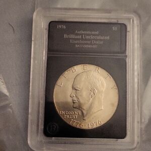 Eisenhower Dollar Coin in Protective Case